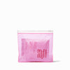 Pink zip-lock translucent pouch containing SOUTH freshen-up intimate wipes.