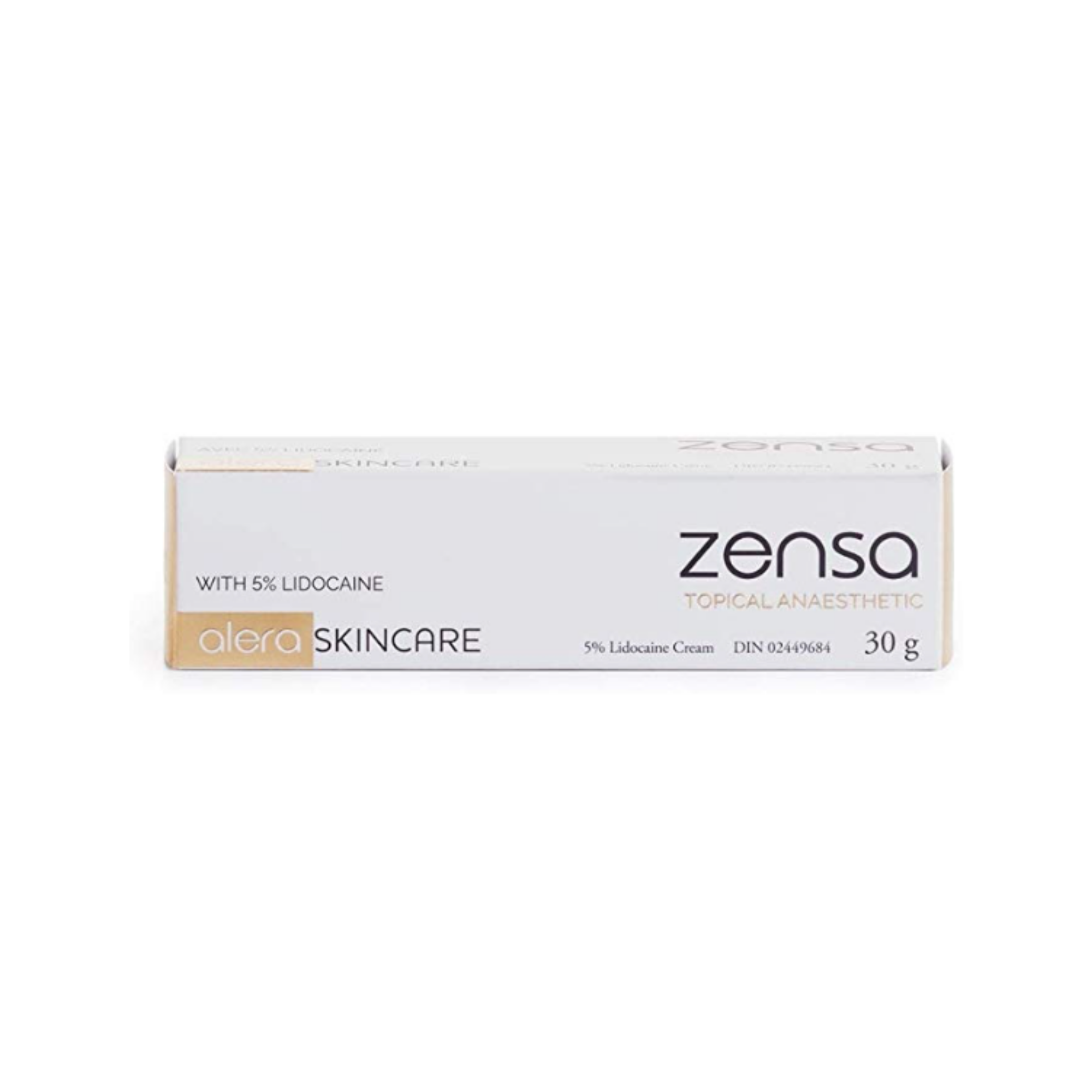 Zensa Numbing cream packaging - numbing cream for hair removal, waxing and laser.
