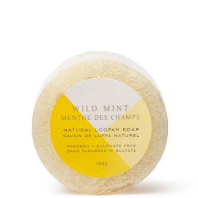 Round loofa soap, wild mint scent from body By WAXON